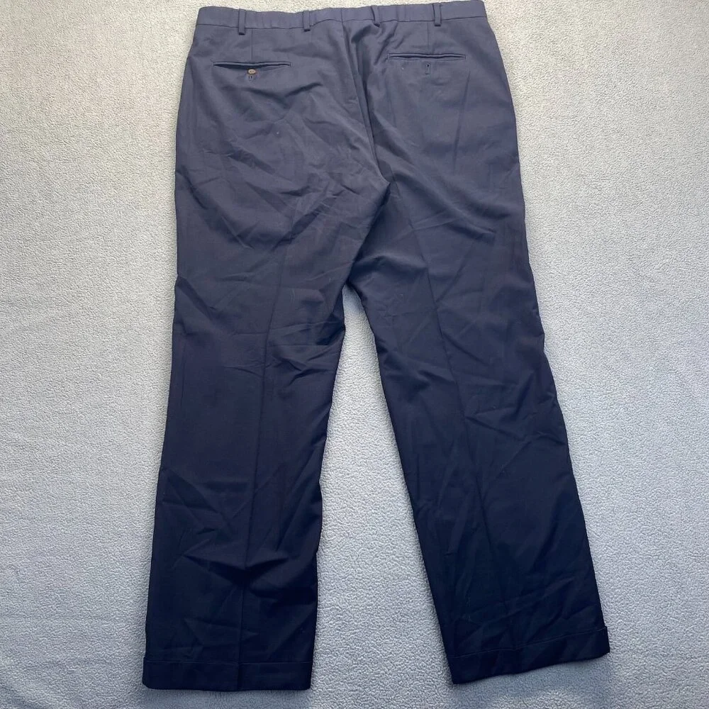 Brooks Brothers Dress Pants, Mens Size 40x32 Chino Navy Blue 88% Wool
